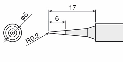 Жало для паяльника Goot PX-60RT-SB Жало для паяльника Goot PX-60RT-SB