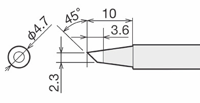 Жало для паяльника Goot RX-80HRT-2.3BC Жало для паяльника Goot RX-80HRT-2.3BC