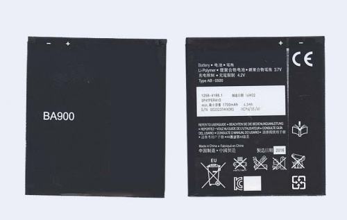 Аккумуляторная батарея BA900 для Sony Xperia J ST26i Аккумуляторная батарея BA900 для Sony Xperia J ST26i
