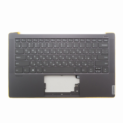 Клавиатура для ноутбука Lenovo Yoga S940-14IWL серая с серым топкейсом Клавиатура для ноутбука Lenovo Yoga S940-14IWL серая с серым топкейсом
