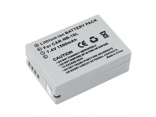 Аккумуляторная батарея для фотоаппарата Canon PowerShot G1 X (NB-10L) 7.4V 1200mAh Li-ion Аккумуляторная батарея для фотоаппарата Canon PowerShot G1 X (NB-10L) 7.4V 1200mAh Li-ion
