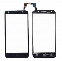 Сенсорное стекло (тачскрин) для Alcatel One Touch Pixi 4 5045D черное