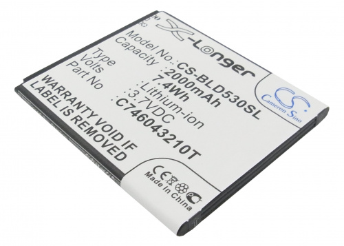 Аккумулятор CS-BLD530SL для Explay Fresh 3.7V / 2000mAh / 7.40Wh Аккумулятор CS-BLD530SL для Explay Fresh 3.7V / 2000mAh / 7.40Wh