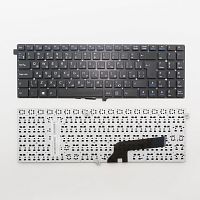 Клавиатура для ноутбука Clevo W550EU черная без рамки, Г-образный Enter