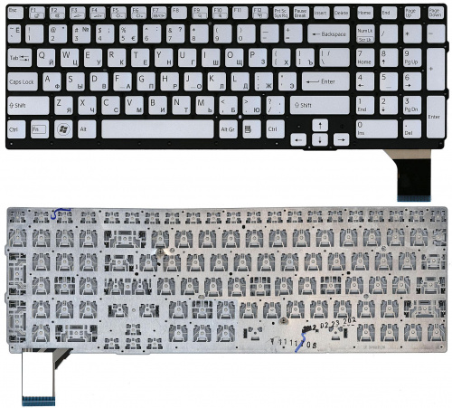 Клавиатура для ноутбука Sony Vaio VPC-SE VPCSE серебристая