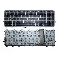 Клавиатура для ноутбука HP Envy 17-J черная с серой рамкой
