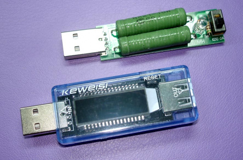 USB-тестер Keweisi KWS-V20 + Нагрузочный резистор (1-2A) с USB-разъемами USB-тестер Keweisi KWS-V20 + Нагрузочный резистор (1-2A) с USB-разъемами