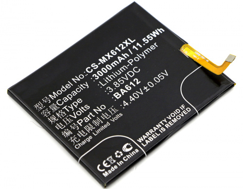 Аккумулятор CS-MX612XL BA612 для MeiZu M5s, M612M 3.85V / 3000mAh / 11.55Wh Аккумулятор CS-MX612XL BA612 для MeiZu M5s, M612M 3.85V / 3000mAh / 11.55Wh