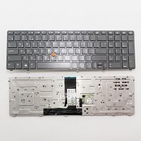 Клавиатура для ноутбука HP Elitebook 8760W серая со стиком