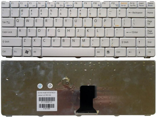 Клавиатура для ноутбука Sony Vaio VGN-NR21Z белая Клавиатура для ноутбука Sony Vaio VGN-NR21Z белая
