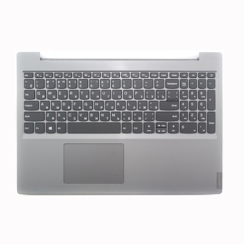Клавиатура для ноутбука Lenovo L340-15IWL серая с серебристым топкейсом