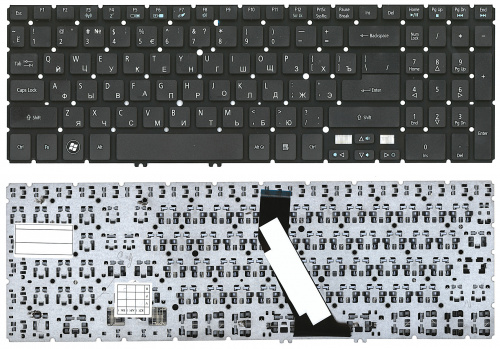 Клавиатура для ноутбука Acer Aspire V5, V5-531, M5-581T черная Клавиатура для ноутбука Acer Aspire V5, V5-531, M5-581T черная