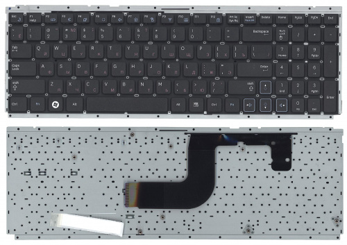 Клавиатура для ноутбука Samsung RC510 RV513 RV520 черная с частью корпуса Клавиатура для ноутбука Samsung RC510 RV513 RV520 черная с частью корпуса