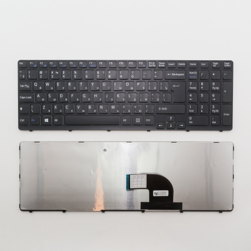 Клавиатура для ноутбука Sony Vaio SVE15 черная с рамкой Клавиатура для ноутбука Sony Vaio SVE15 черная с рамкой