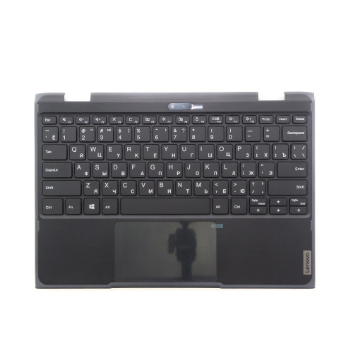 Клавиатура для ноутбука Lenovo Chromebook 300e Gen 2 черная с черным топкейсом