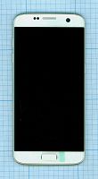 Модуль (матрица + тачскрин) для Samsung Galaxy S7 Edge SM-G935FD белый с рамкой