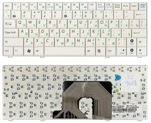 Клавиатура для ноутбука Asus Eee PC 900HA 900SD T91 белая Клавиатура для ноутбука Asus Eee PC 900HA 900SD T91 белая