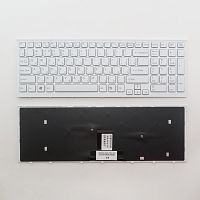 Клавиатура для ноутбука Sony Vaio VPC-EB белая с рамкой