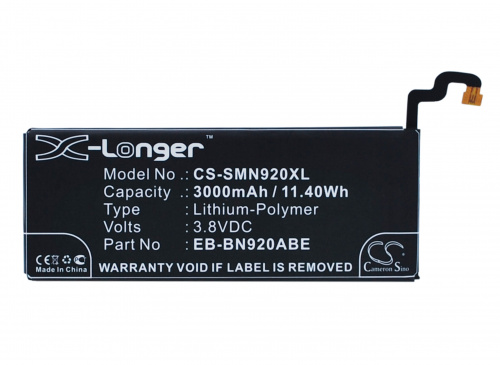 Аккумулятор CS-SMN920XL EB-BN920ABE для Samsung Galaxy Note 5, Note 5 Duos 3.8V / 3000mAh / 11.40Wh