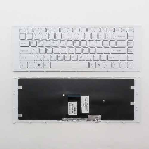 Клавиатура для ноутбука Sony Vaio VPC-EA белая с рамкой Клавиатура для ноутбука Sony Vaio VPC-EA белая с рамкой