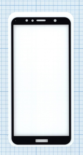 Защитное стекло "Полное покрытие" Huawei Honor 7A Prime черное