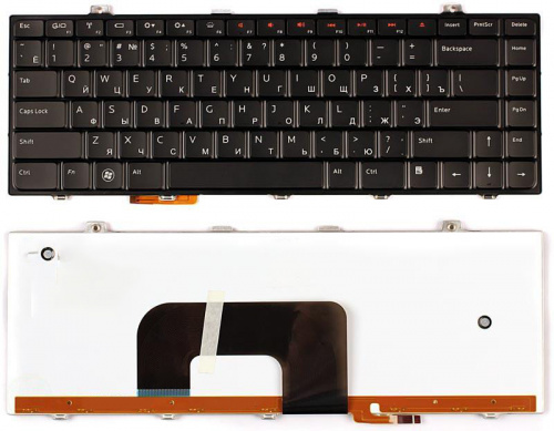 Клавиатура для ноутбука Dell Studio 14 14z 1440 1450 1457 черная с подсветкой Клавиатура для ноутбука Dell Studio 14 14z 1440 1450 1457 черная с подсветкой