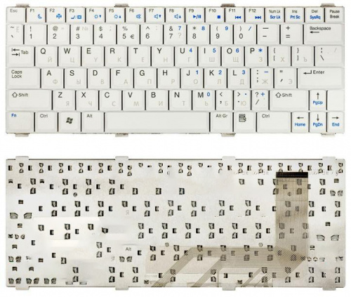 Клавиатура для ноутбука Dell Vostro 1200 V1200 белая Клавиатура для ноутбука Dell Vostro 1200 V1200 белая