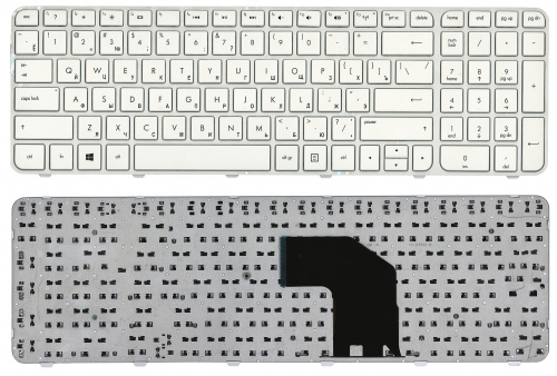 Клавиатура для ноутбука HP Pavilion G6-2000 белая с рамкой