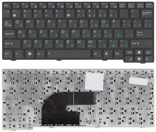 Клавиатура для ноутбука Asus Eee PC MK90H черная Клавиатура для ноутбука Asus Eee PC MK90H черная