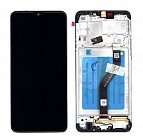Модуль (матрица + тачскрин) для Samsung Galaxy A20S SM-A207F черный с рамкой