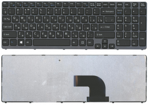 Клавиатура для ноутбука Sony Vaio SVE17 черная Клавиатура для ноутбука Sony Vaio SVE17 черная