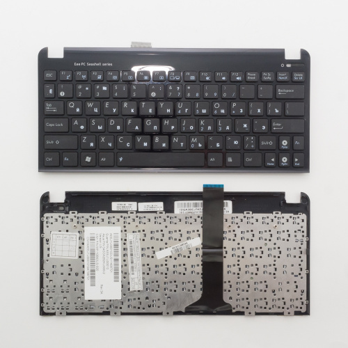 Клавиатура для ноутбука Asus Eee PC 1011CX черная с черным топкейсом (версия 1)