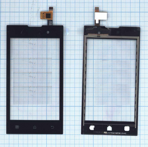 Сенсорное стекло (тачскрин) для ZTE V815W v2 черное Сенсорное стекло (тачскрин) для ZTE V815W v2 черное