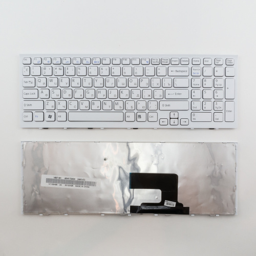 Клавиатура для ноутбука Sony Vaio VPC-EH белая с рамкой Клавиатура для ноутбука Sony Vaio VPC-EH белая с рамкой