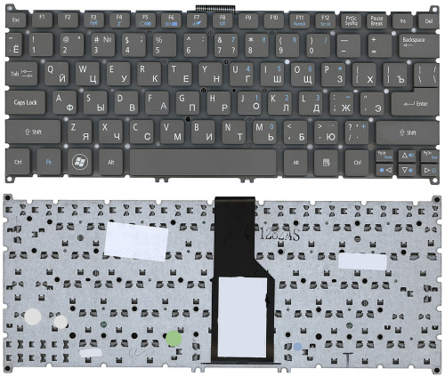 Клавиатура для ноутбука Acer Aspire S3 Aspire One 725 756 AO725 AO756 серая Клавиатура для ноутбука Acer Aspire S3 Aspire One 725 756 AO725 AO756 серая