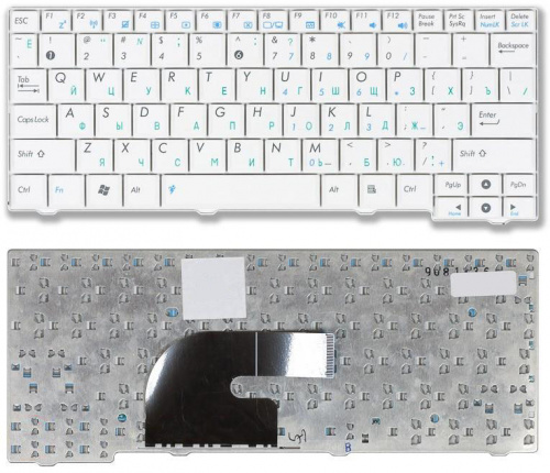 Клавиатура для ноутбука Asus Eee PC MK90H белая Клавиатура для ноутбука Asus Eee PC MK90H белая
