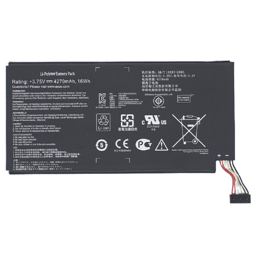 Аккумуляторная батарея C11-ME172V для планшета Asus MeMO Pad ME172V 16Wh Аккумуляторная батарея C11-ME172V для планшета Asus MeMO Pad ME172V 16Wh