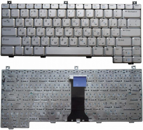 Клавиатура для ноутбука Dell XPS M1210 серебристая Клавиатура для ноутбука Dell XPS M1210 серебристая
