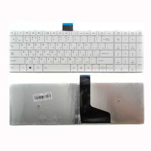 Клавиатура для ноутбука Toshiba C55 белая Клавиатура для ноутбука Toshiba C55 белая