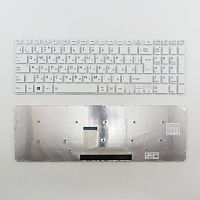Клавиатура для ноутбука Toshiba L50-B белая без рамки, Г-образный Enter