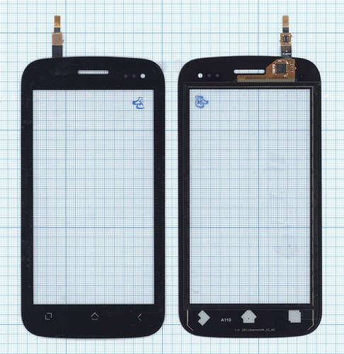 Сенсорное стекло (тачскрин) для Micromax A110 Canvas 2 черное Сенсорное стекло (тачскрин) для Micromax A110 Canvas 2 черное