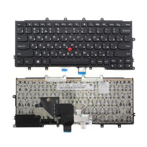 Клавиатура для ноутбука Lenovo X230S черная без подсветки, со стиком