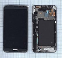 Модуль (матрица + тачскрин) для Samsung Galaxy Note 3 Neo Duos SM-N7502 черный с рамкой