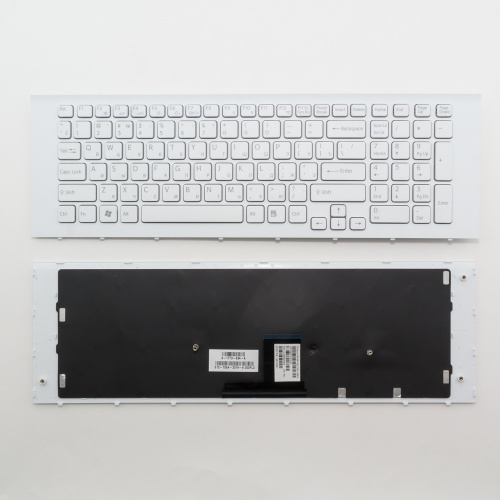 Клавиатура для ноутбука Sony Vaio VPC-EC белая с рамкой