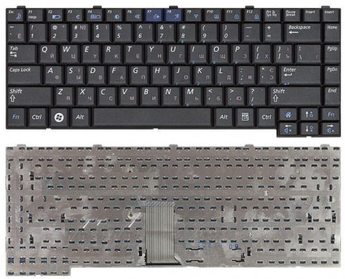 Клавиатура для ноутбука Samsung R510 R560 R60 R70 P510 P560 черная Клавиатура для ноутбука Samsung R510 R560 R60 R70 P510 P560 черная