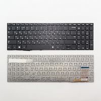 Клавиатура для ноутбука Samsung NP370R5E черная без рамки, плоский Enter