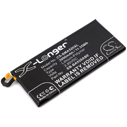 Аккумулятор CS-SMA520XL EB-BA520ABE для Samsung Galaxy A5 (2017) SM-A520  3.85V / 3000mAh / 11.55Wh