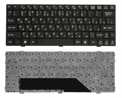 Клавиатура для ноутбука MSI U160 L1350 U135 черная с черной рамкой Клавиатура для ноутбука MSI U160 L1350 U135 черная с черной рамкой
