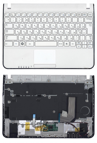 Клавиатура для ноутбука Samsung N210 N220 топ-панель белая Клавиатура для ноутбука Samsung N210 N220 топ-панель белая