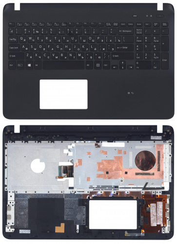 Клавиатура для ноутбука Sony FIT 15 SVF15 черная топ-панель c подсветкой Клавиатура для ноутбука Sony FIT 15 SVF15 черная топ-панель c подсветкой